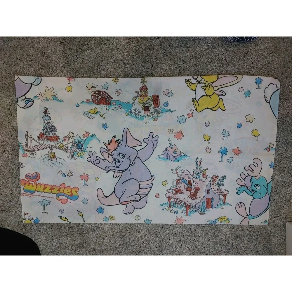 Wuzzles 1985 Hasbro Bradley Walt Disney Standard Pillowcase Nostalgia Kidcore